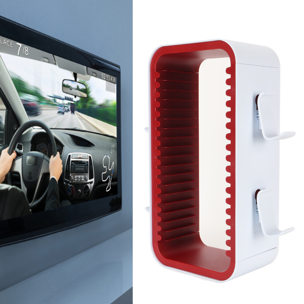 18 Slots Universal Game Disk Tower Shelf With Hooks For Ps/Xbox, Space Saver 7901368827045