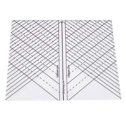 Arc Quilting Straight Ruler with Easy Alignment Marks, Durable Acrylic Sewing Guide