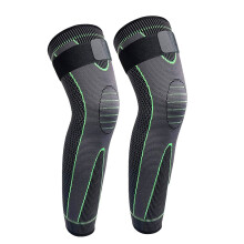 Sport Compression Knee Pads Support Sleeve Protector for Volleyball and Running, Elastic Knepad Brace, Green, Large