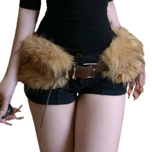 Soft Plush Trim Waist Belt Adjustable Waistband Wide Corset For