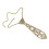 Sparkling Rhinestones Necktie Claw Chain Adjustable-Gold 1
