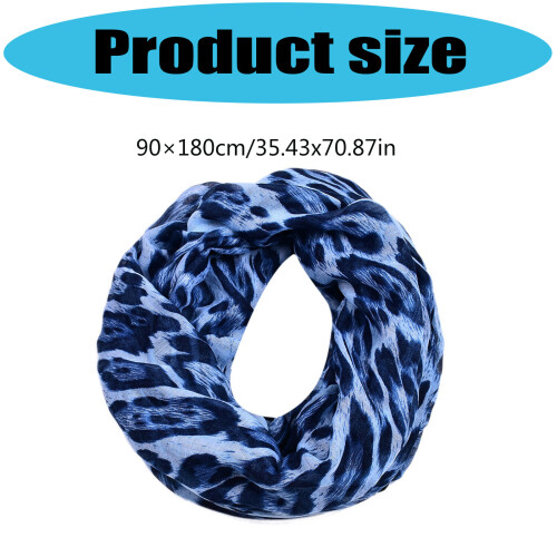 Convertible Leopard Print Scarf Neck Warmer Head Wrap-Red 2