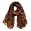 Leopard Print Scarf Head Wrap Soft Breathable Voile Shawl-Red 7