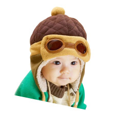 Jongens Meisjes Acryl Gehaakte Wintermuts Geïsoleerde-bruin
