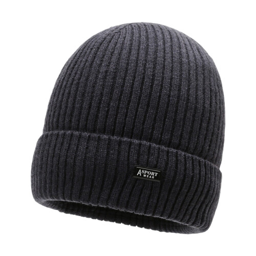 Practical Polyester Knitted Cap Windproof-AWEAR dark gray