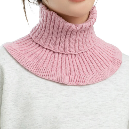 Practical Neck Warmer Knitted Turtleneck Elastic-skin powder
