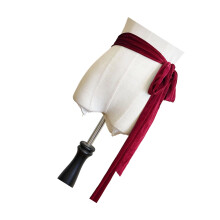Soft Velvet Dress Belt Unisex Slim Waistband For Business-Red