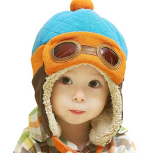 Winter Earflap Knitted Hat Teen Stylish Hat For Kids-Blue