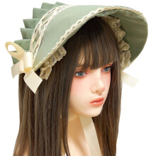 Lace Bowknot Bonnet Hat Soft Comfortable Costume Hat-Green