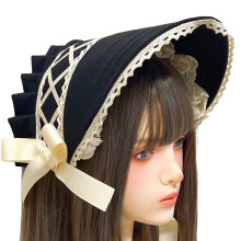 Stylish Bonnet Hat for Women Teens Theme Party Seasonal-Black
