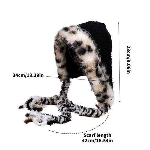 Kids Plush Cats Ear Hat Breathable Durability-Milky white 2