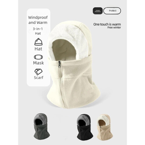 Extreme Cold Weather Neck Gaiter Hat Windproof EarFlaps-Black 2
