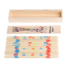 Traditional Mikado Game Wooden Pick Up Sticks Set Traditional Game with Box Toy