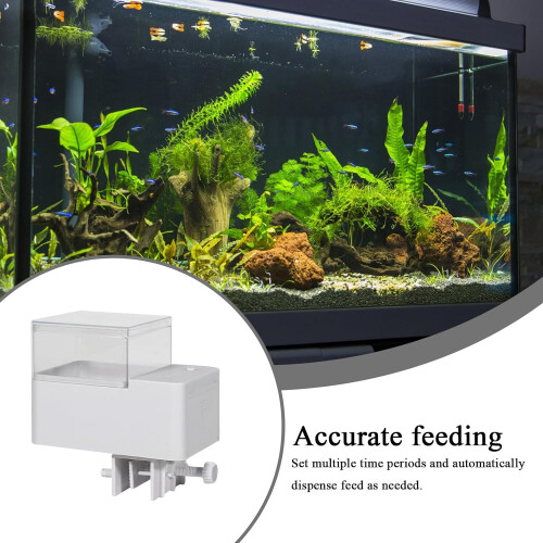 Automatic Fish Feeder with Timer, Smart Aquarium Feeder for Vacation, MoistureResistant Chamber 1