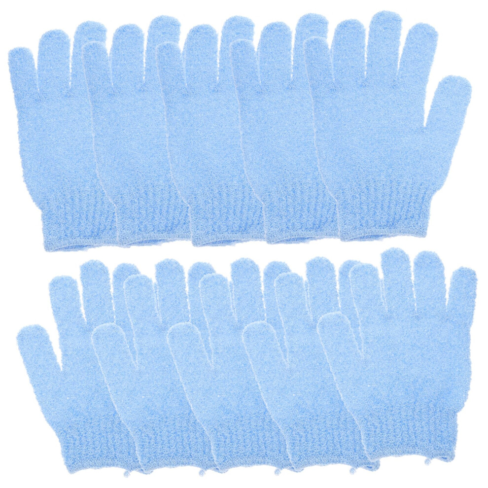 10Pcs Exfoliating Gloves for Shower Deep Skin Exfoliation and Gentle Spa Body Scrubbing Durable