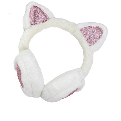 Reusable Coldproof Ear Muffs Nonslip Foldable Design-White