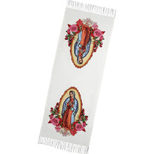 Artistic Design Acrylic Scarf Warm Cozy Winter Wrap For-White