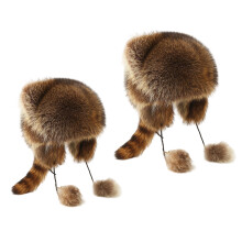 Cartoon Caps with Earflap for-Earthy yellow Small and medium.