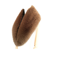 Soft Women's Faux Furs Collar Scarf Practical Neck-Coffee