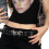 Ceinture à fermoir à épingle à Double rangée de Style Punk,-Noir 1