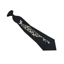 Sparkling Neck Tie With Butterfly-butterfly waterfall 28CM