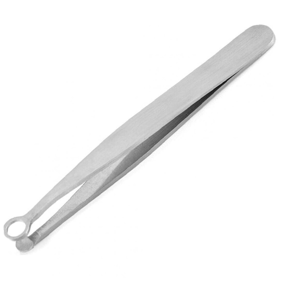 Nose Hair Tweezers Stainless Steel Round Tip Tweezers For Facial Nose Eyebrow Hair