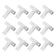 20pcs Stainless Steel TShaped Corner Brackets for Furniture Shelves Tables DIY Assembly