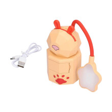 (As show, One size) LED Desk Lamp Cartoon Desk Light USB Charging Warm White Light Easy to Operate Student Dor11