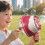 Kids Bubble Machine  ABS Bubble Blower  WindPowered for Park, Beach  Pink 3