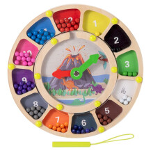Montessori toys, 'Clock Labyrinth' for ages 3 to 6, wooden magnetic puzzles, preschool learning activities, sensory toys