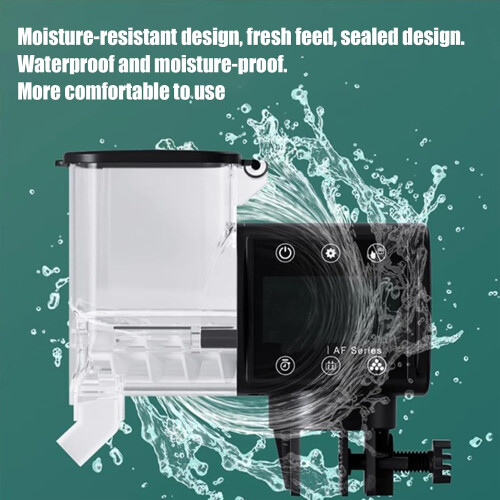 Automatic Fish Feeder with Precise Feeding Schedule, Programmable Aquarium Feeder, Battery Operated 1