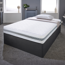 (Small Double (120cm x 190cm)) Diamond 3D Memory Foam and Spring Hybrid Mattress Breathable CoolTouch Surface