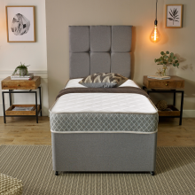 (European Small Single (150cm x 200cm)) Diamond Memory Foam and Spring Hybrid Mattress - Breathable Cooling Surface