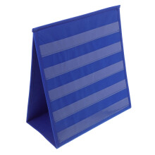 Double Sided Desktop Pocket Chart Stand With Stable Triangular Base And Space Saving For Classroom Charts