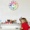 Analog batteryoperated children's clock, pink wall decorations 3
