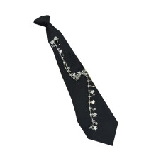 Stijlvolle strass vlinderdas met-kleine strik 28CM
