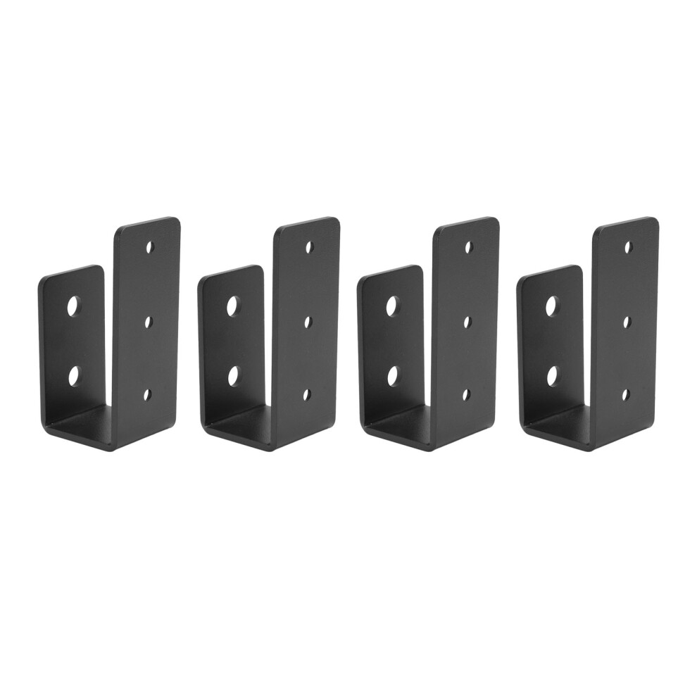 Heavy Duty Steel Door Barricade Bracket, 4Pcs, Secure Barn Garage Use 7641368828726