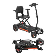 Scooter Elettrico Pieghevole a 4 Ruote Tutto Terreno-Duoku-Autonomia di 15 km-Inclinazione Massima di 9-Carico 120 kg