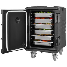 Porte Plateau Isotherme - DUOKU - BW-90D - 95 Qt - Noir - Restauration et Livraison de Nourriture