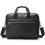 Cowhide Leather Briefcase for Men   Layer Diagonal Shoulder Bag, 37x28 cm, Black 1