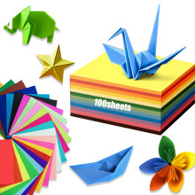 Art Paper for Origami and Crafts, Bright Colors 5.7 Inch Square Sheets, Origami Paper Creative Possibilities Smooth Surface for School Projects and Ki