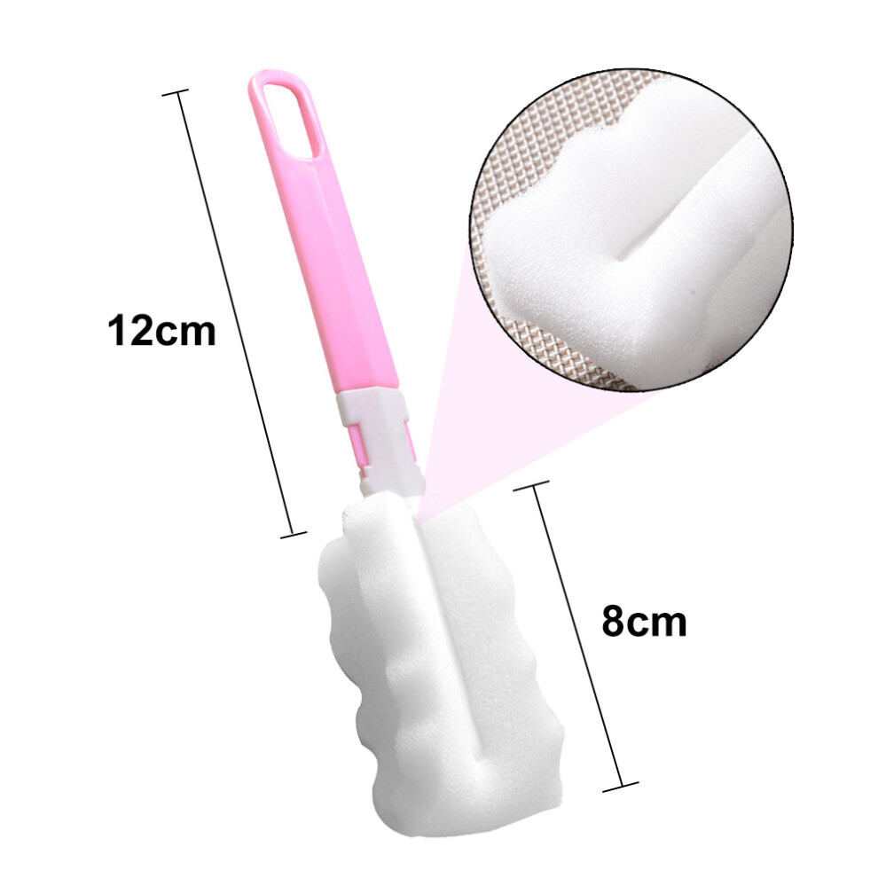Sponge Bottle Brushes for Cup Cleaning, Adjustable Long Handle Sponge Cleaning Tool with Detachable Soft Head, Gentle on Surface Non-Scratch Bottle