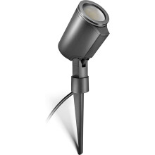 Energieeffizienter Außenstrahler, 9–17 V Niedervolt, anthrazitfarbenes Aluminiumgehäuse mit schwenkbarem Kopf, LED-Strahler für Garten und