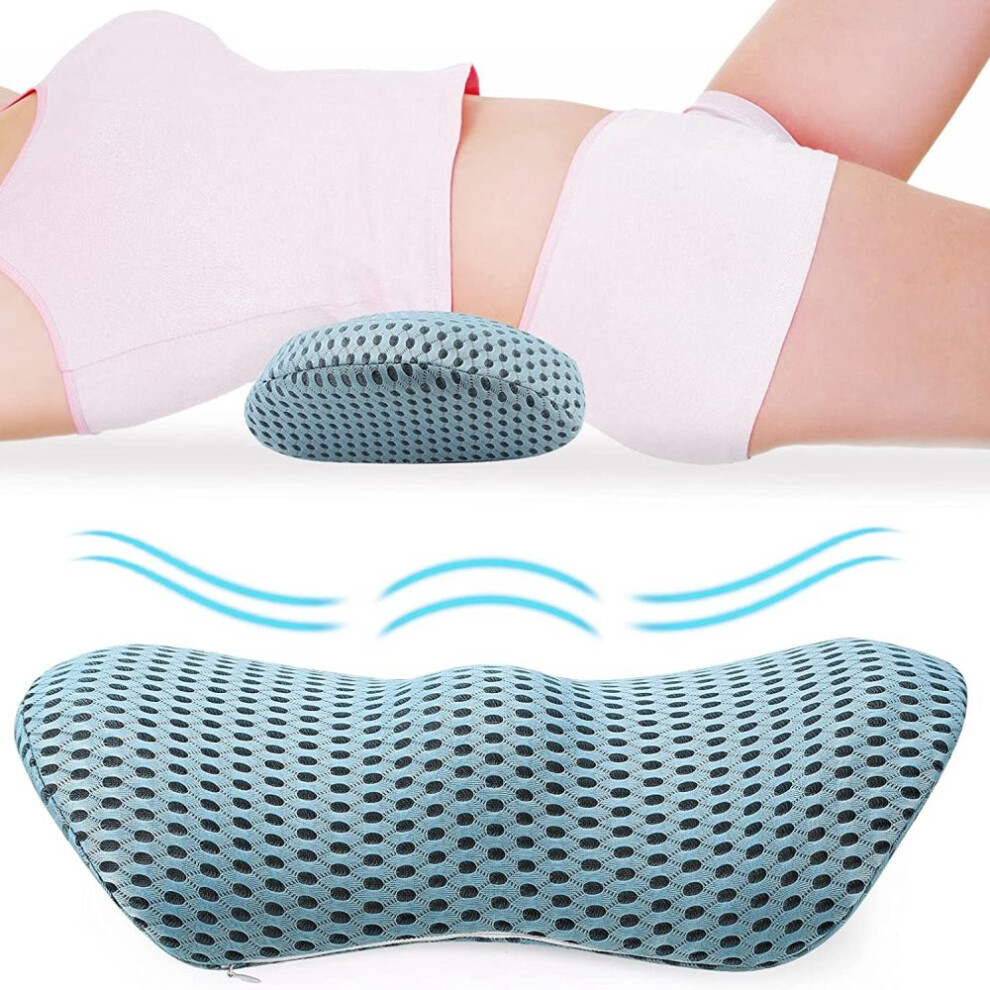 Relieve Back Pain With Lumbar Support Pillow, Breathable & Portable, Ergonomic Design For Posture Correction, Memory Foam Back Support