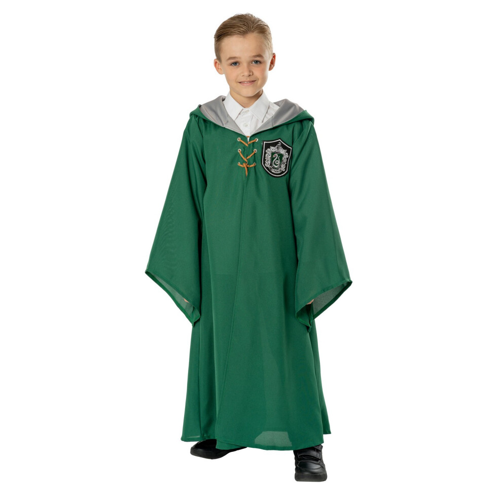 Harry Potter (13-14 Years, ) Childrens/Kids Quidditch Slytherin Costume Robe Green
