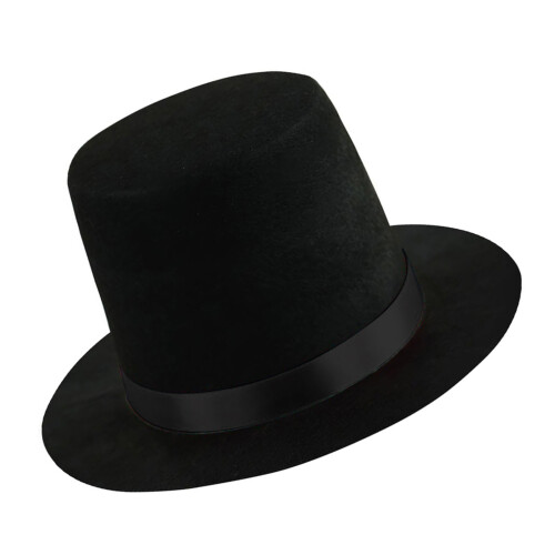 Retros Zauberer-Hut, Unisex, modischer-schwarzes schwarzes Band