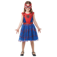 (9-10 Years, Blue/Red) Marvel Girls Deluxe Spider-Girl Tutu Skirt Costume
