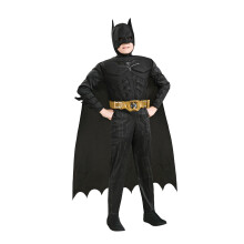 (S, Black/Gold) Batman Boys Deluxe Costume