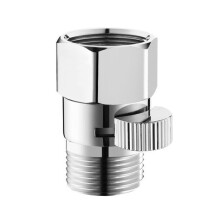 Shower Head Water Control Valve, Adjustable Brass Shut Off, Smooth Flow, Hand Shower Arm Compatible