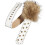 Ceinture ornée de rivets à bascule, ceinture flexible en-Blanc 1